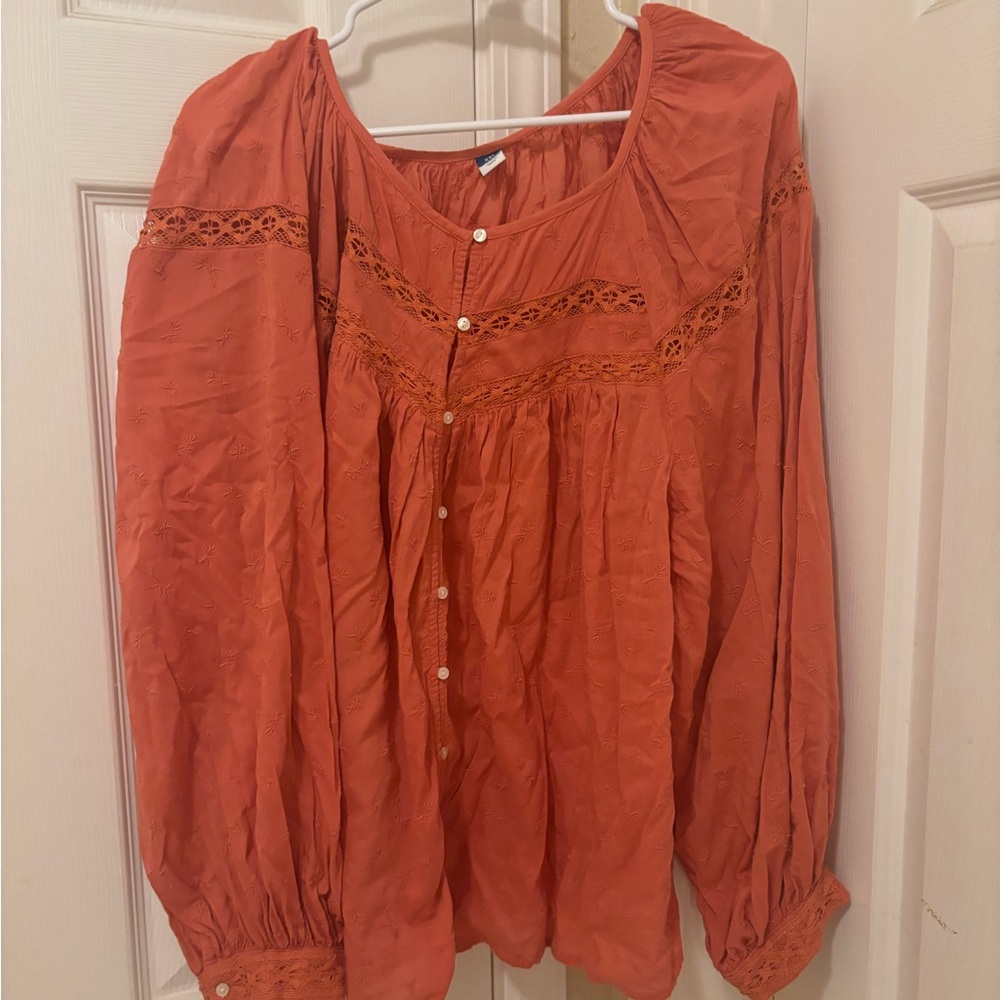 Old Navy long sleeve cotton blouse xxl